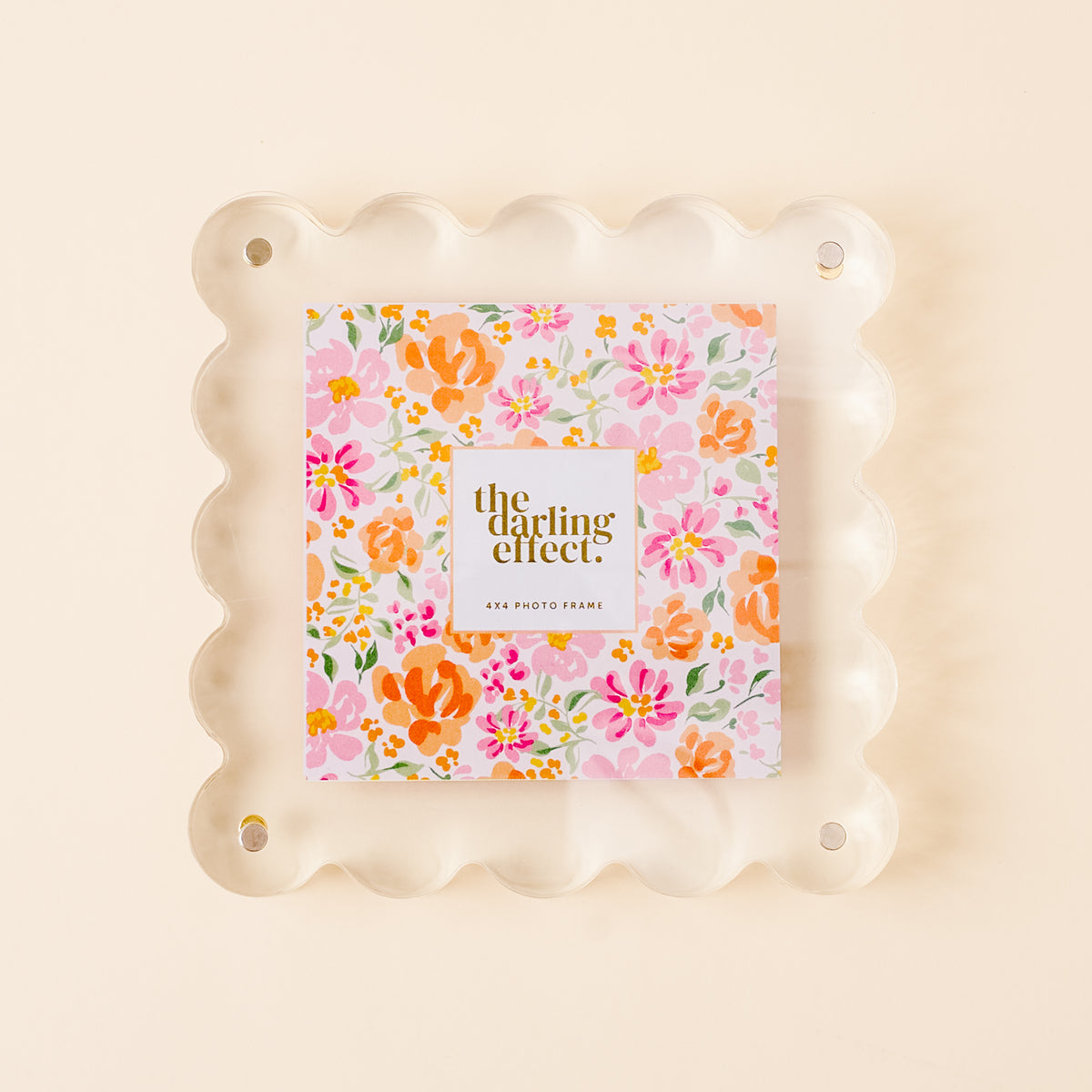 Clear Square Scalloped Acrylic Frame