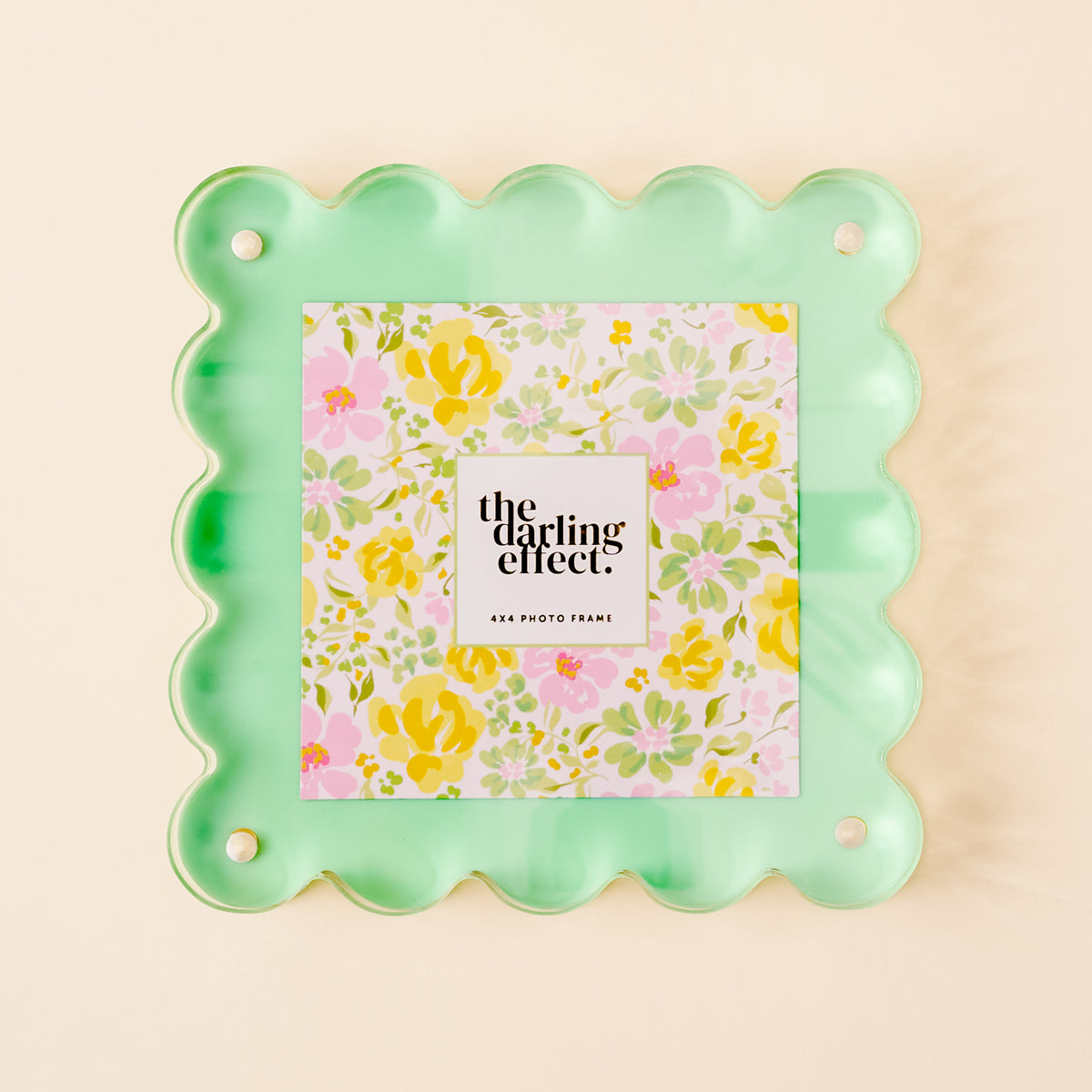 Green Square Scalloped Acrylic Frame