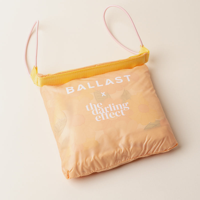 Daisy Craze Peach Ballast Beach Pillow