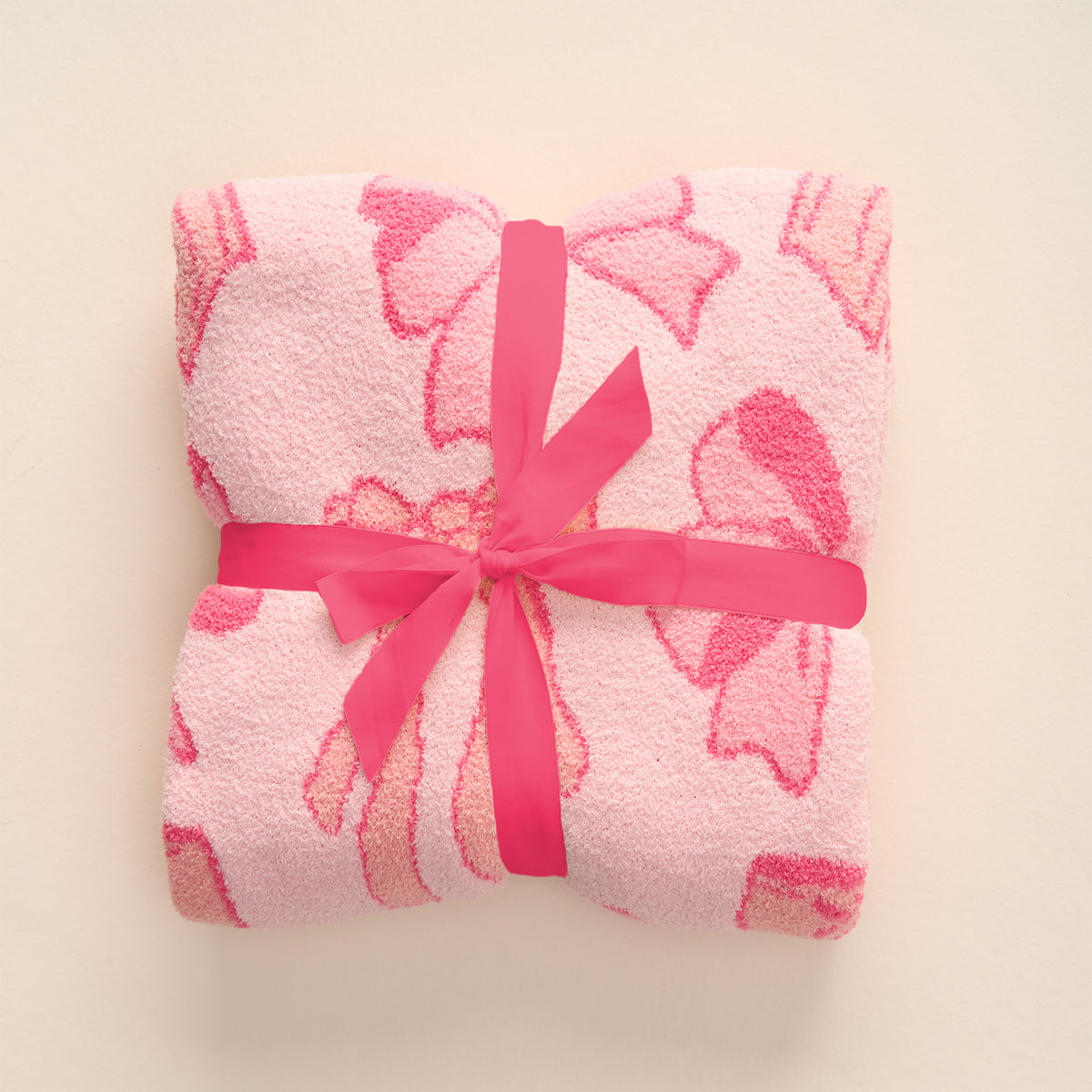 Blushing Bows Pink Cozy Dreams Luxe Blanket