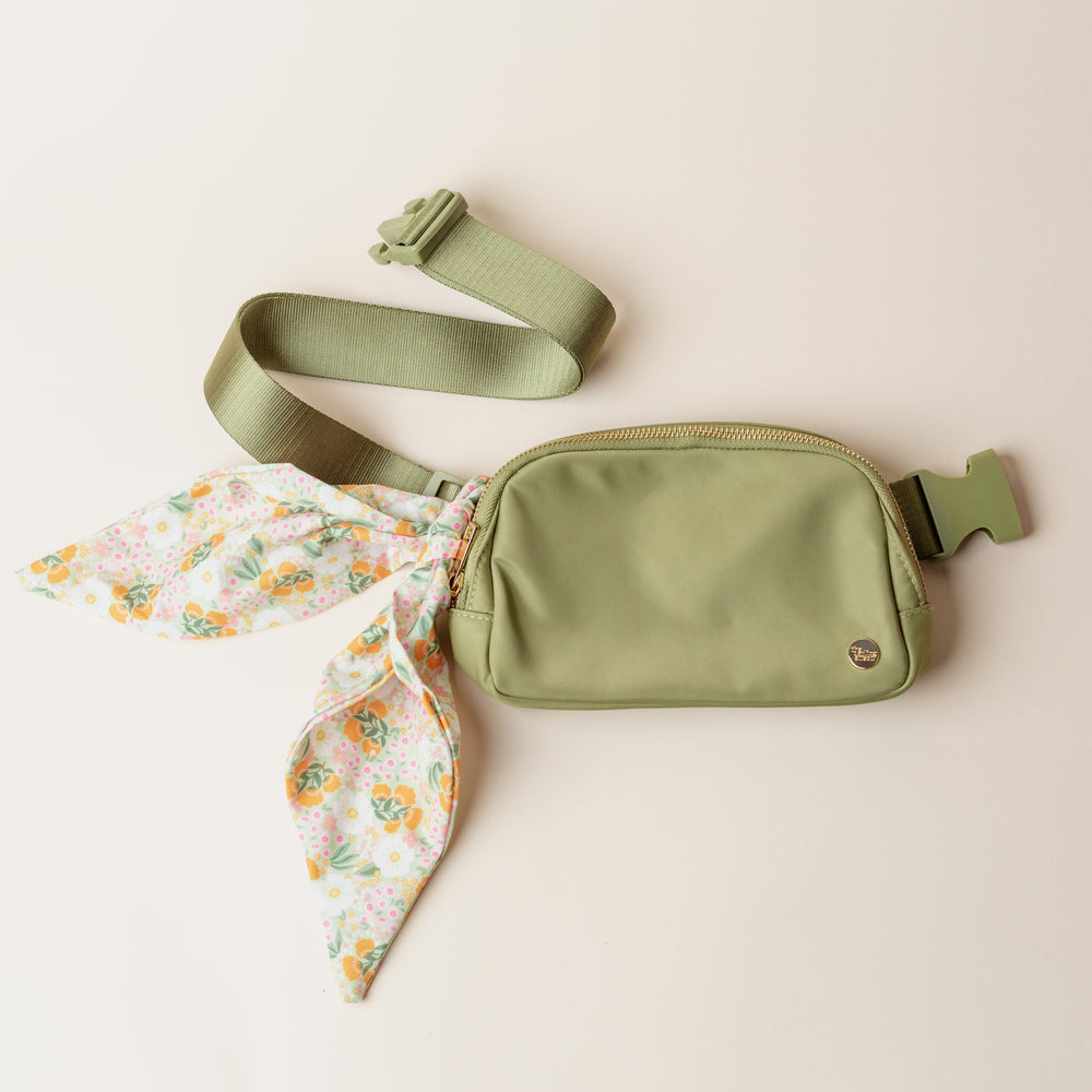 All You Need Belt Bag with Hair Scarf - Spring Green