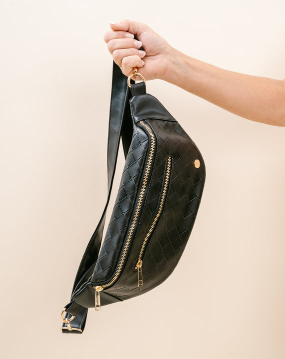 Trendy Luxe Belt Bag - Black
