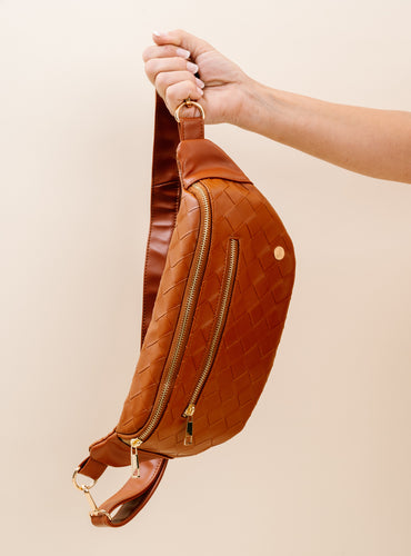Trendy Luxe Belt Bag - Cognac
