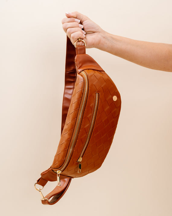 Trendy Luxe Belt Bag - Cognac
