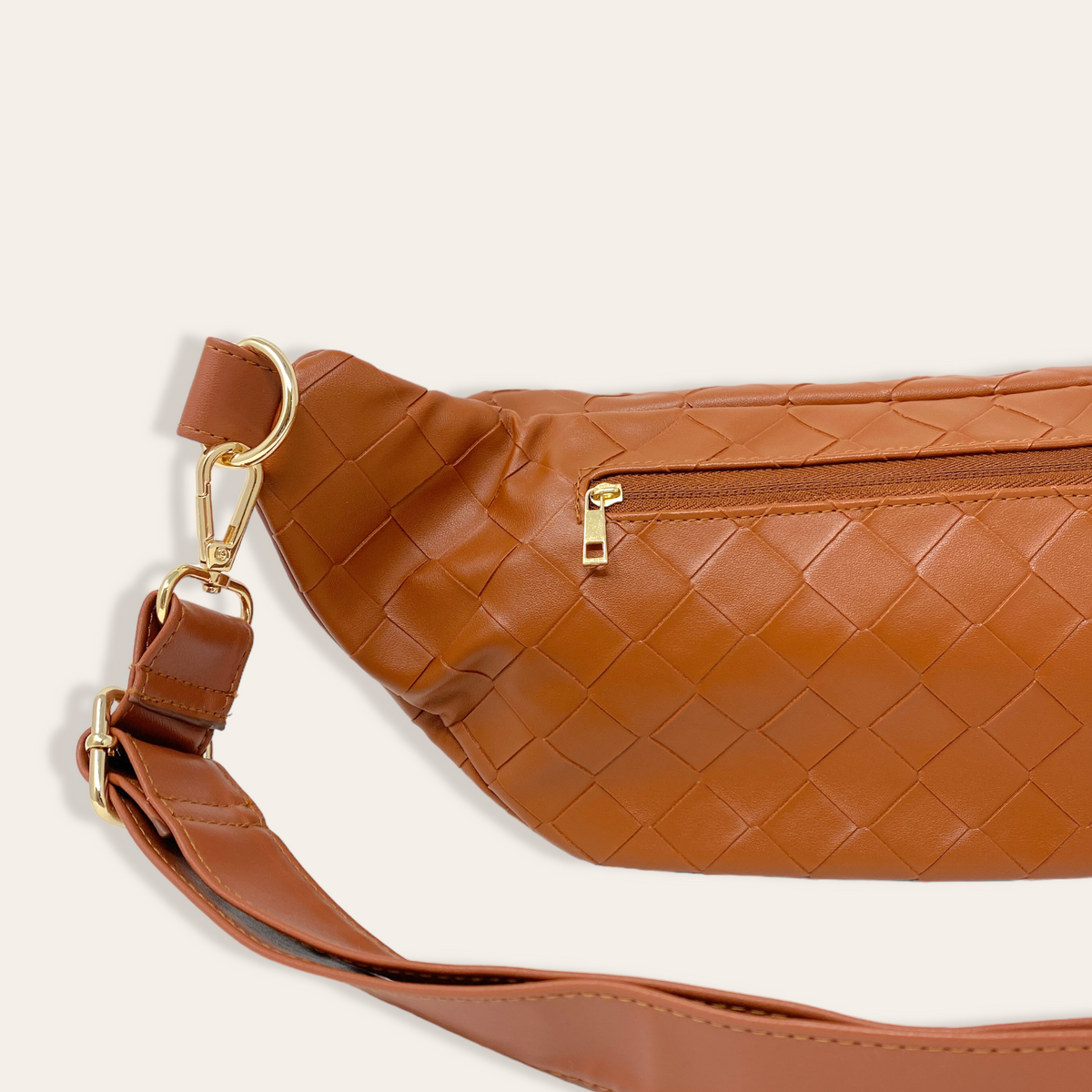 Cognac Trendy Luxe Belt Bag