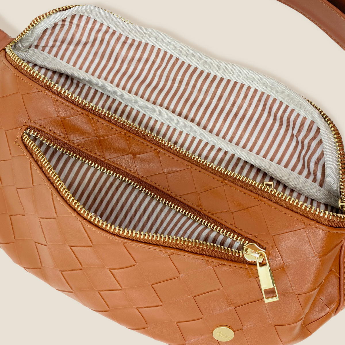 Cognac Trendy Luxe Belt Bag