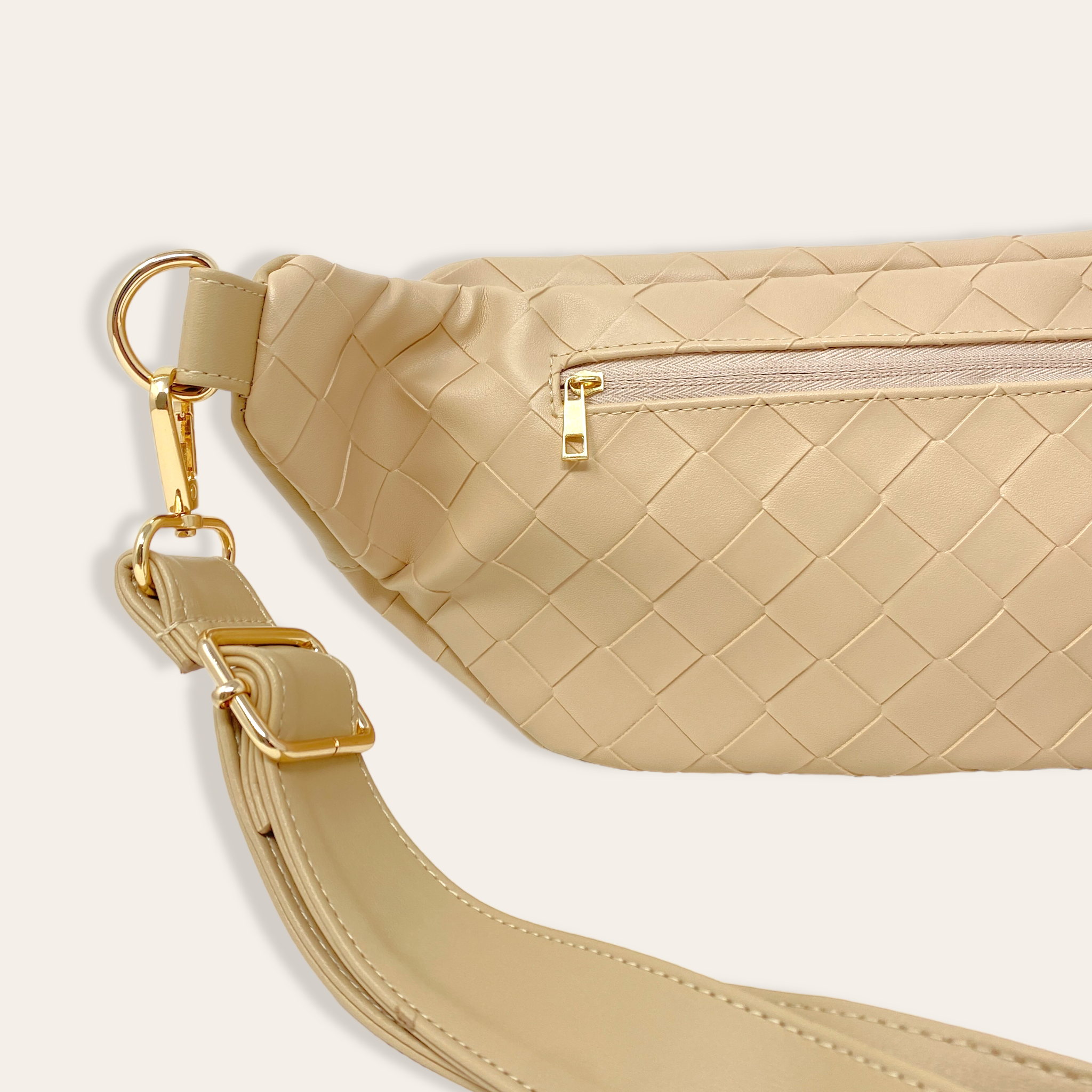 Trendy Luxe Belt Bag - Oat