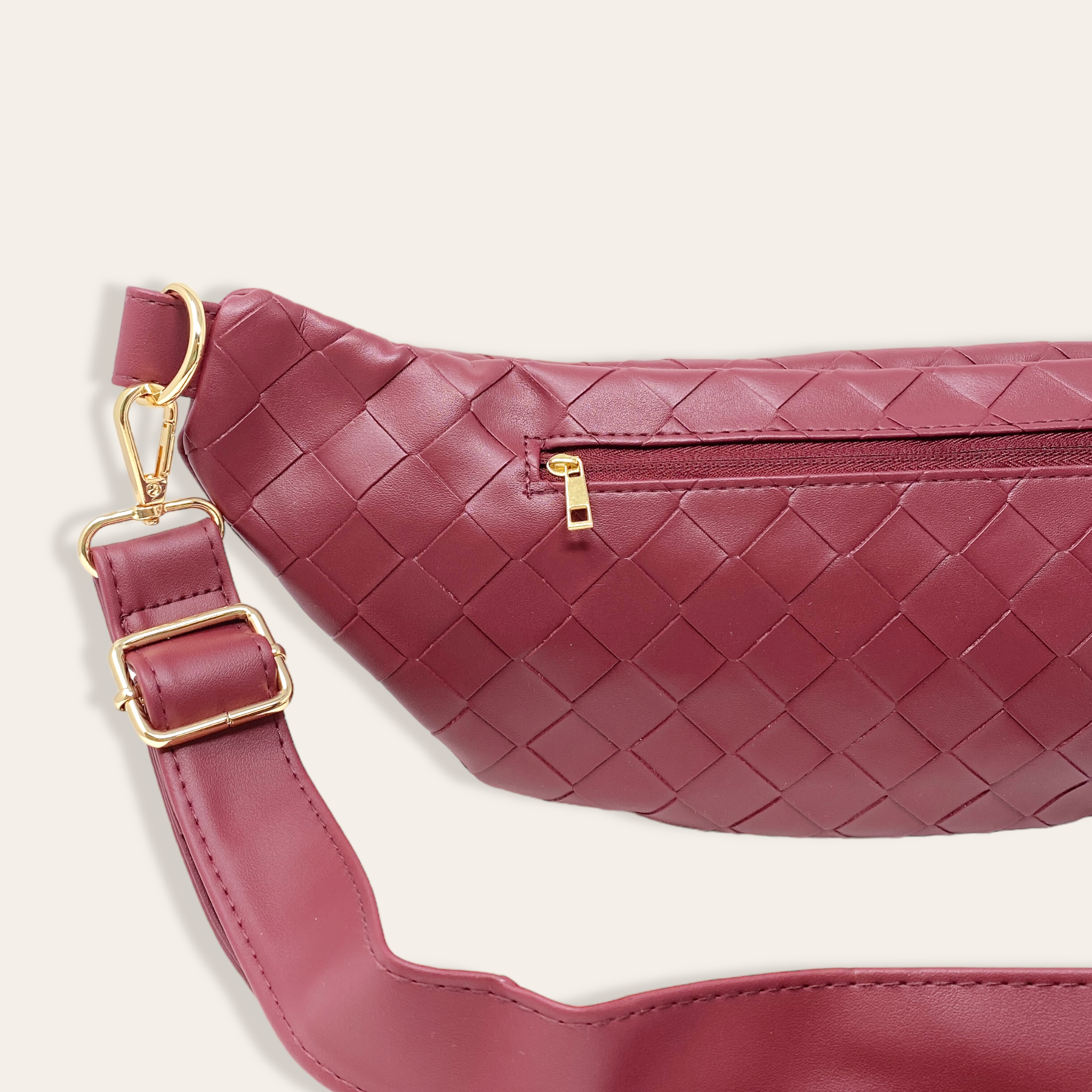 Trendy Luxe Belt Bag - Plum