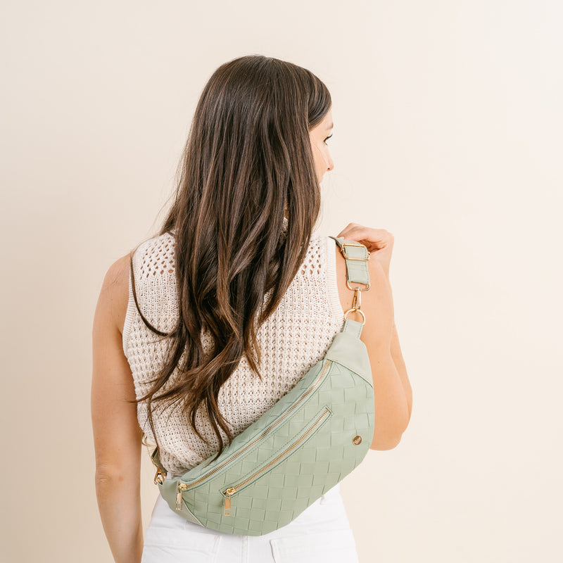 Sage Trendy Luxe Belt Bag