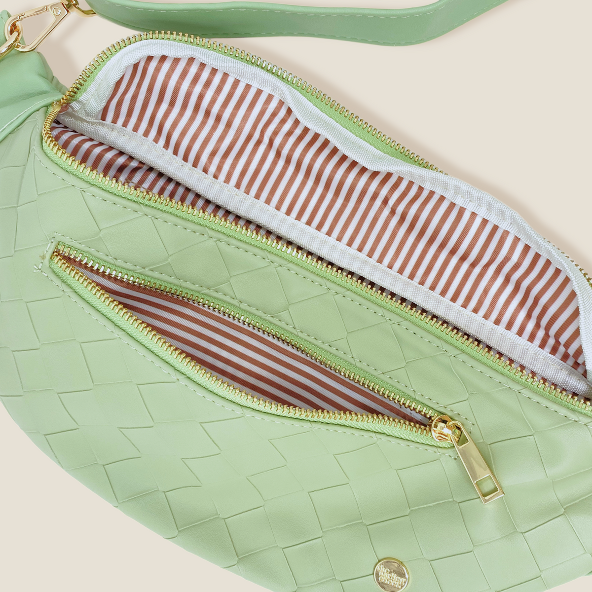 Woven Sage Trendy Luxe Belt Bag