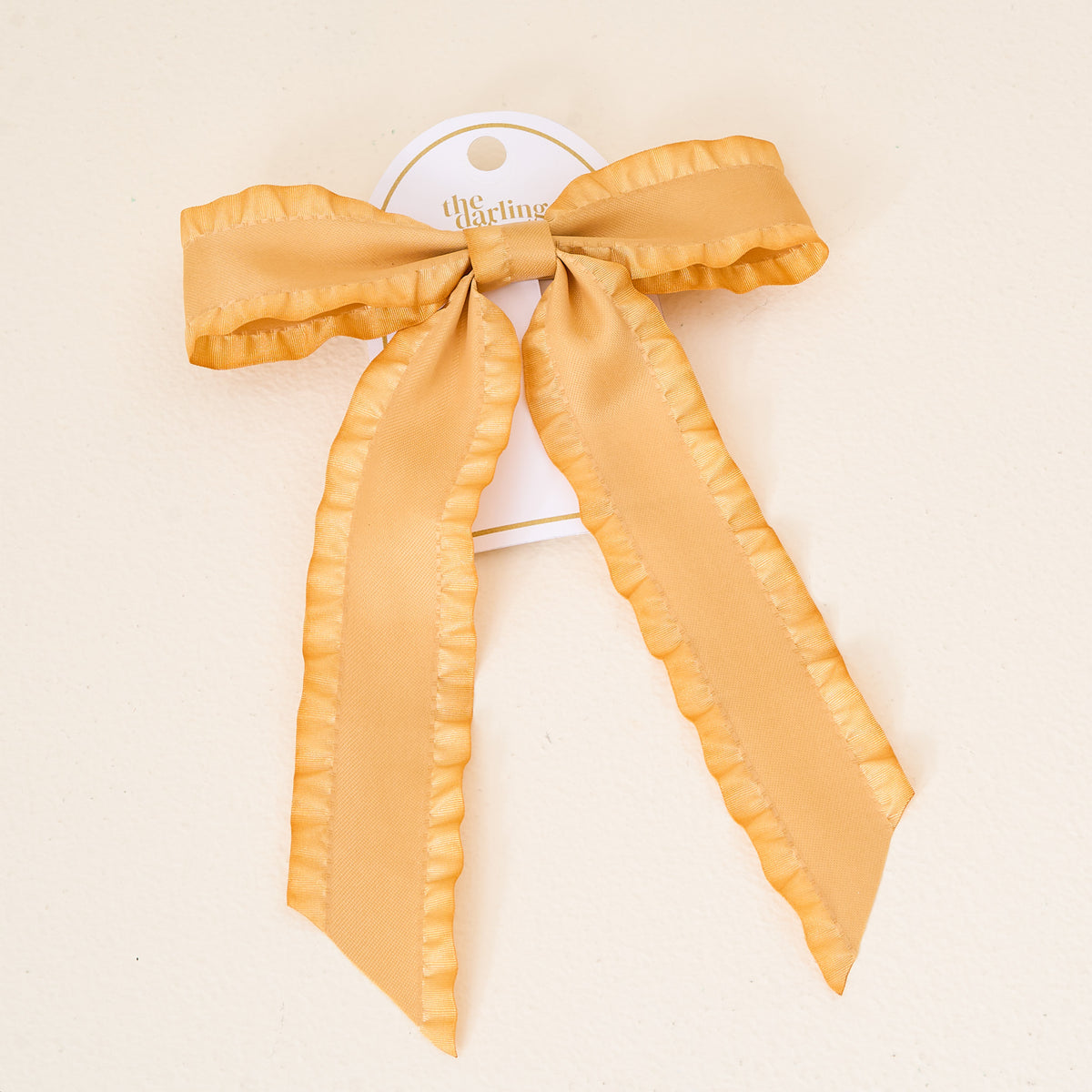 Mustard Ruffle Hair Bow