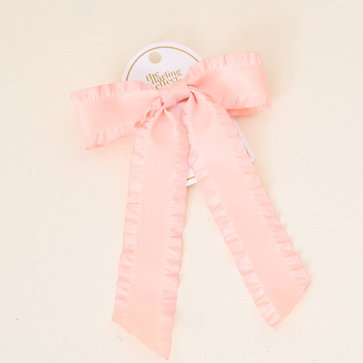 Blush Ruffle Hair Bow