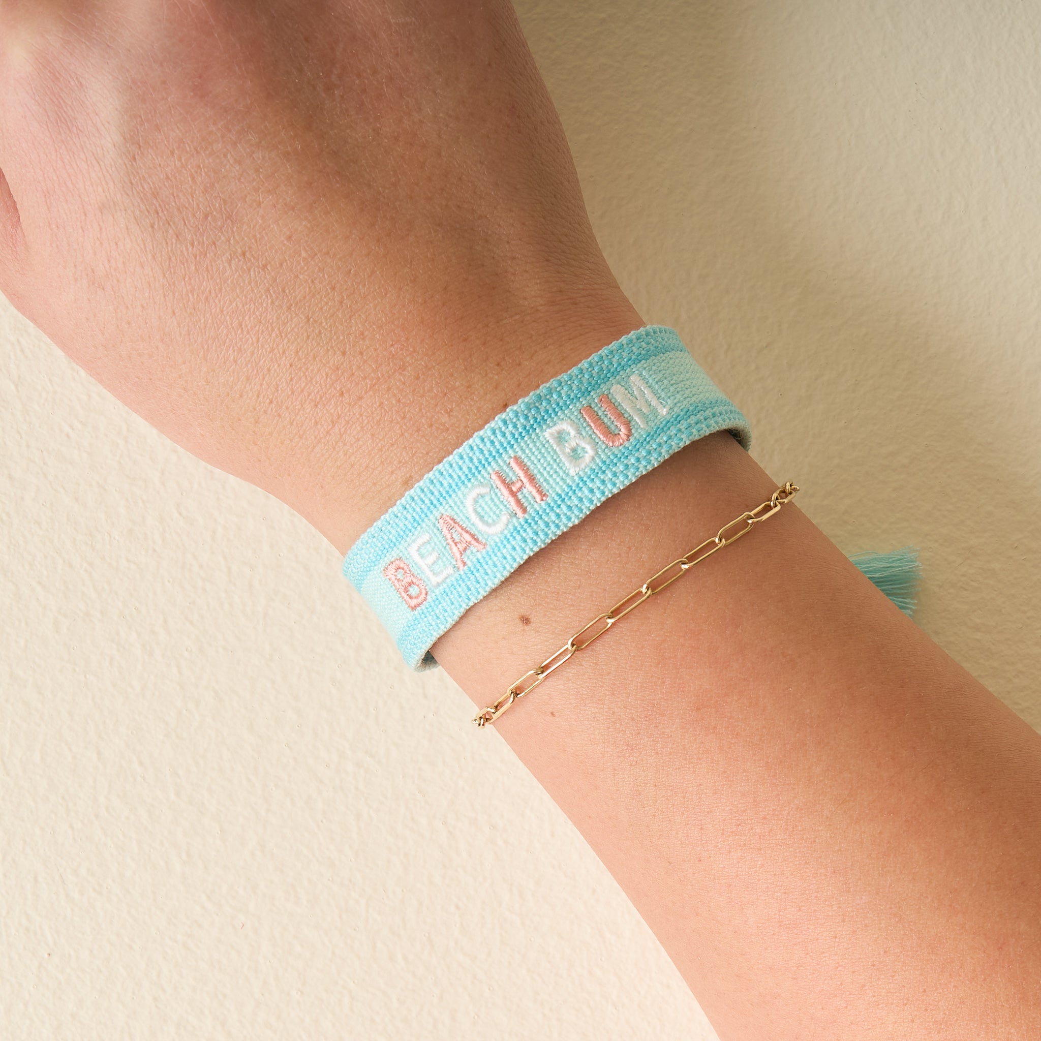 Fun in the Sun Adjustable Woven Word Bracelet