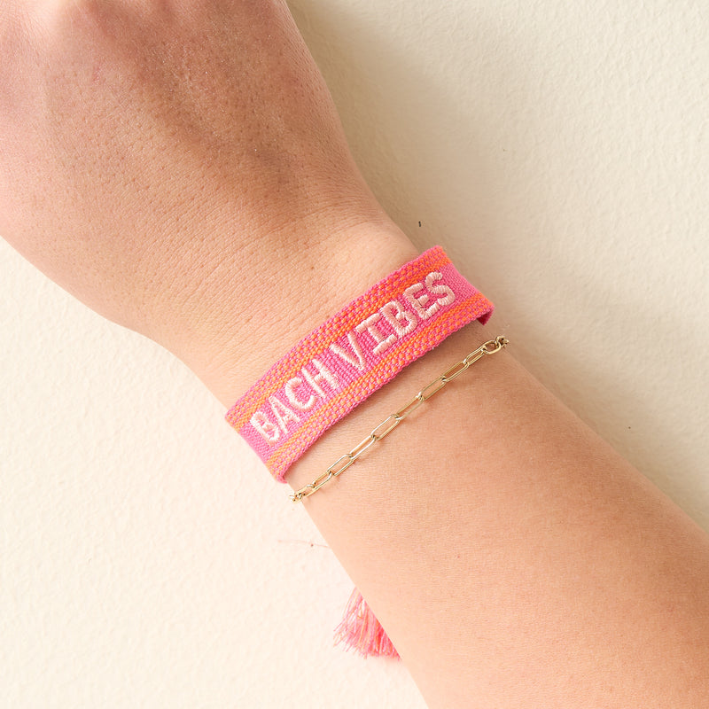 Bach Vibes Woven Word Bracelet