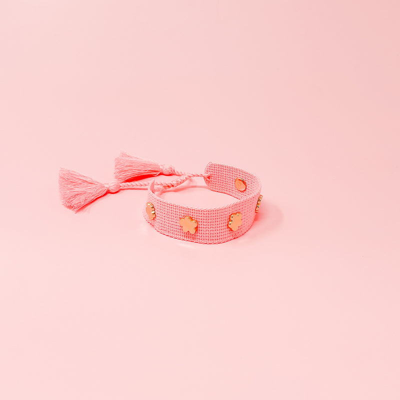 Pink Woven Bracelet