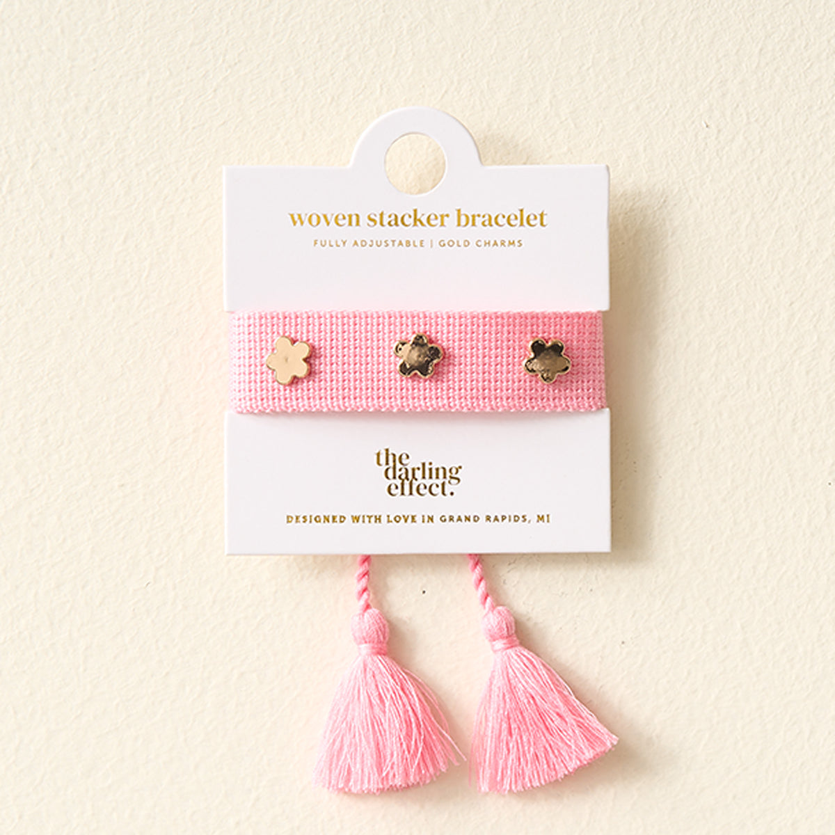 Pink Woven Bracelet