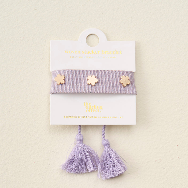 Periwinkle Woven Stacker Bracelet