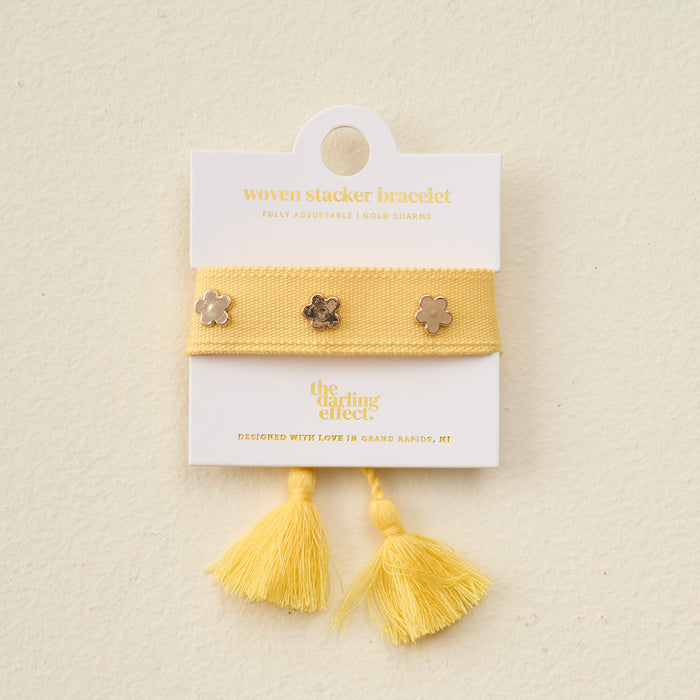 Yellow Woven Stacker Bracelet