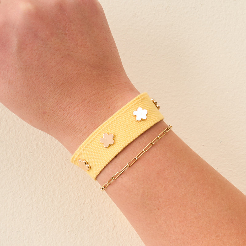 Yellow Woven Stacker Bracelet