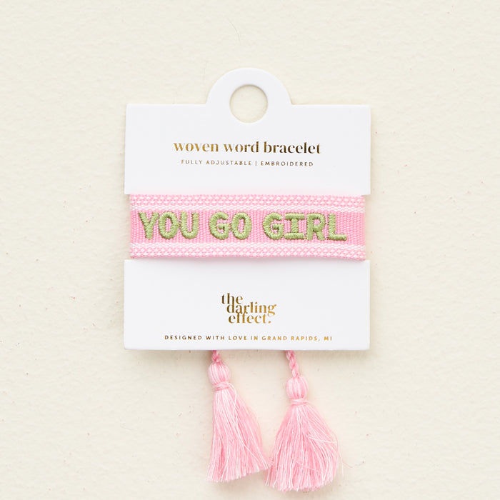 You Go Girl Woven Bracelet