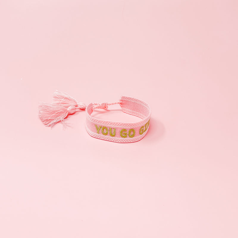 You Go Girl Woven Bracelet