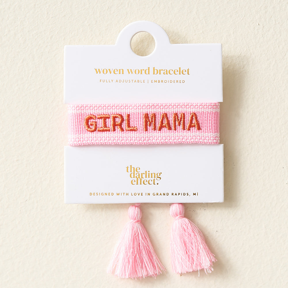 Adjustable Woven Word Bracelet - Girl Mama