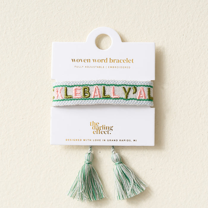 Pickleball Yall Woven Bracelet