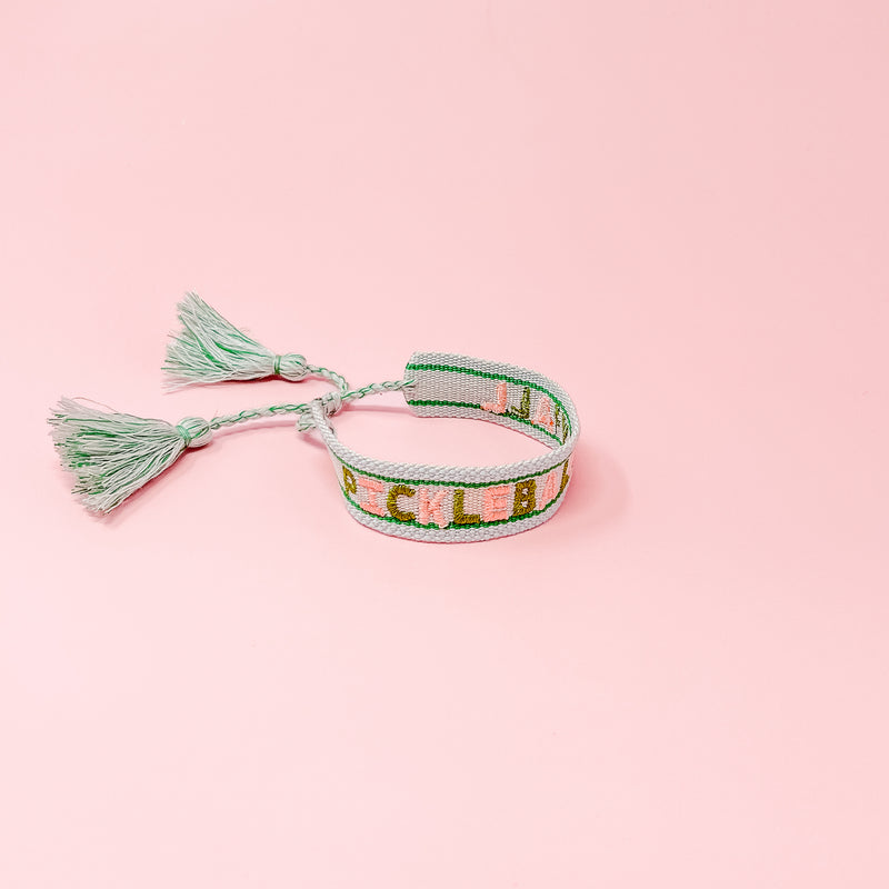 Pickleball Yall Woven Bracelet