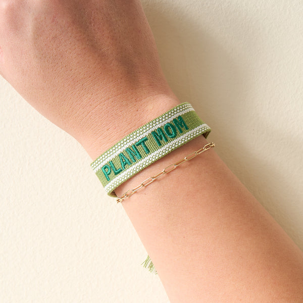 Plant Mom Woven Bracelet