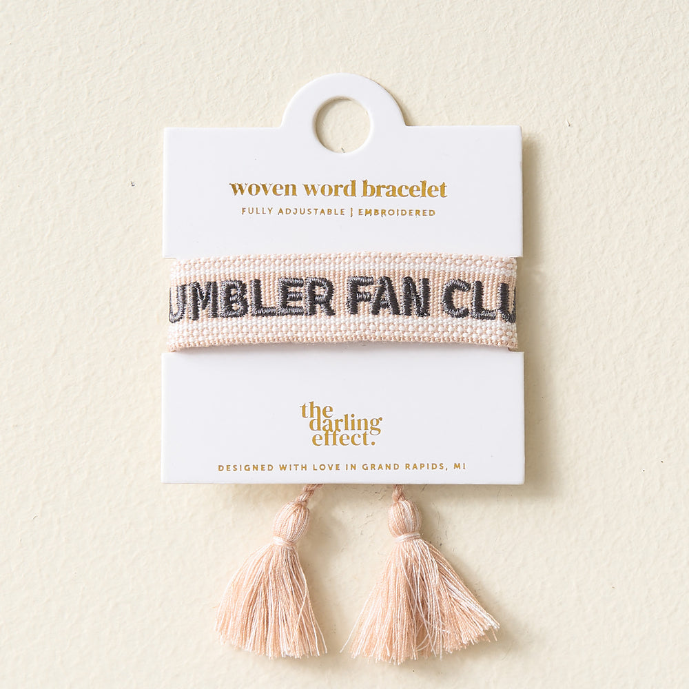 Adjustable Woven Word Bracelet - Tumbler Fan Club