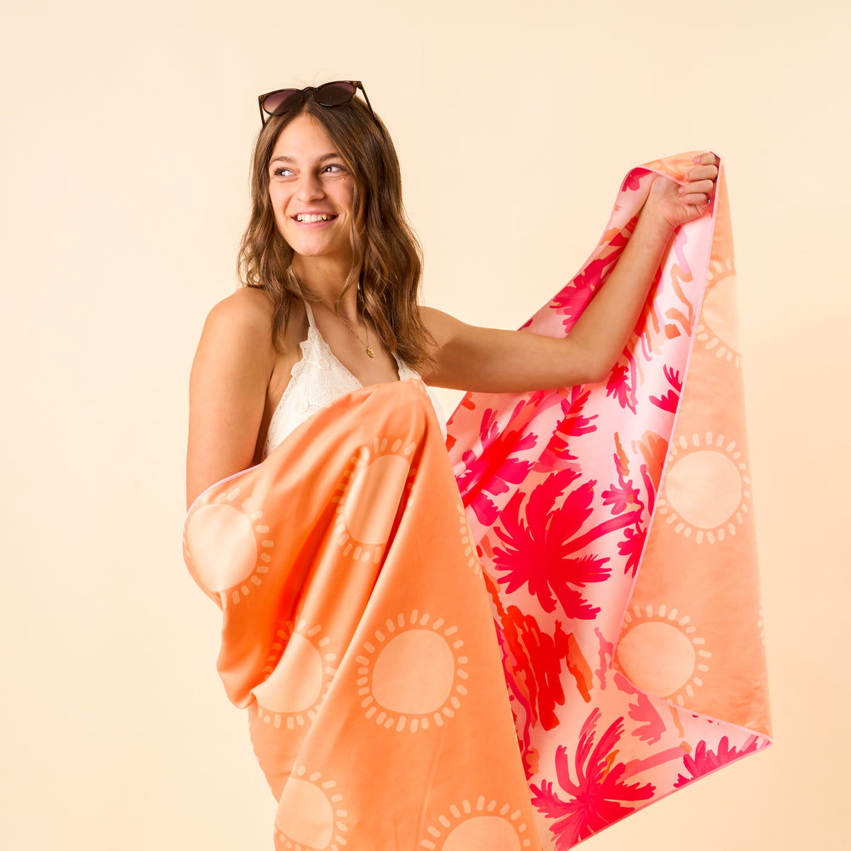 Paradise Palms XL Quick-Dry Beach Towel