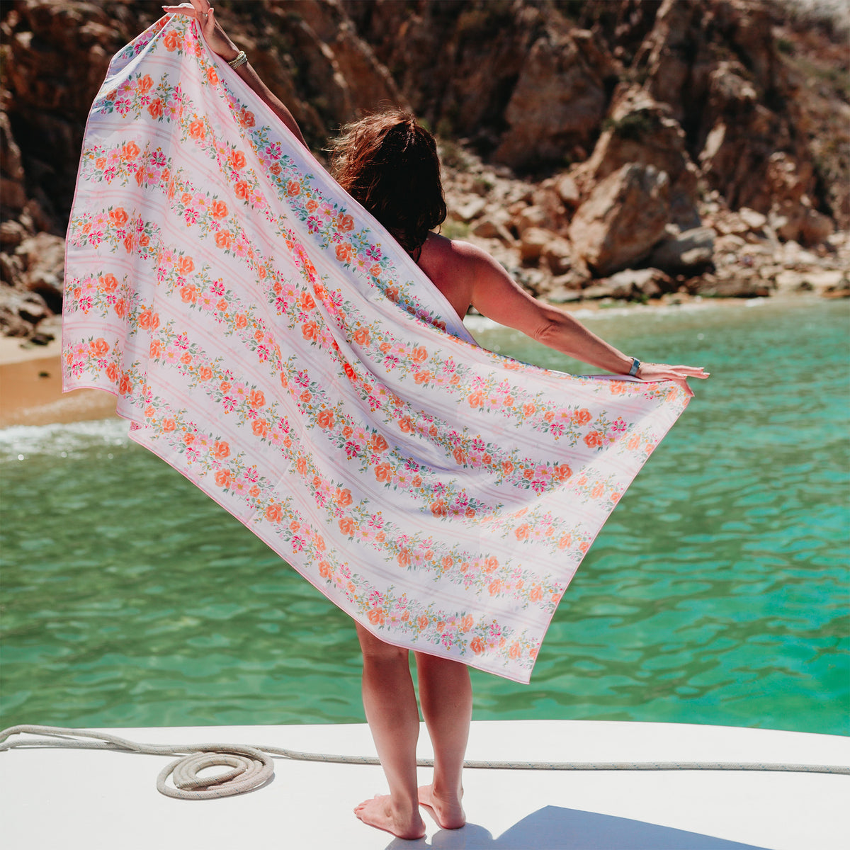 Petal Parade Pink XL Quick-Dry Beach Towel