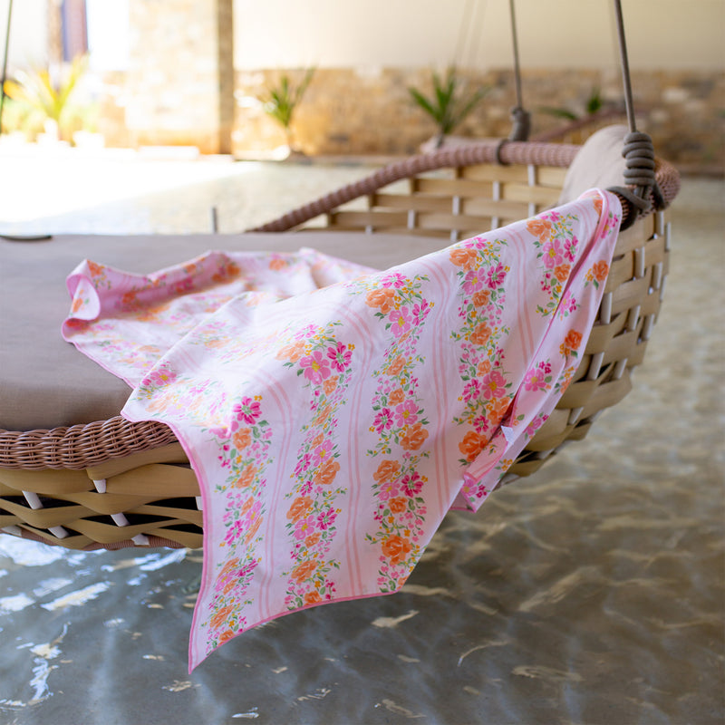 Petal Parade Pink XL Quick-Dry Beach Towel