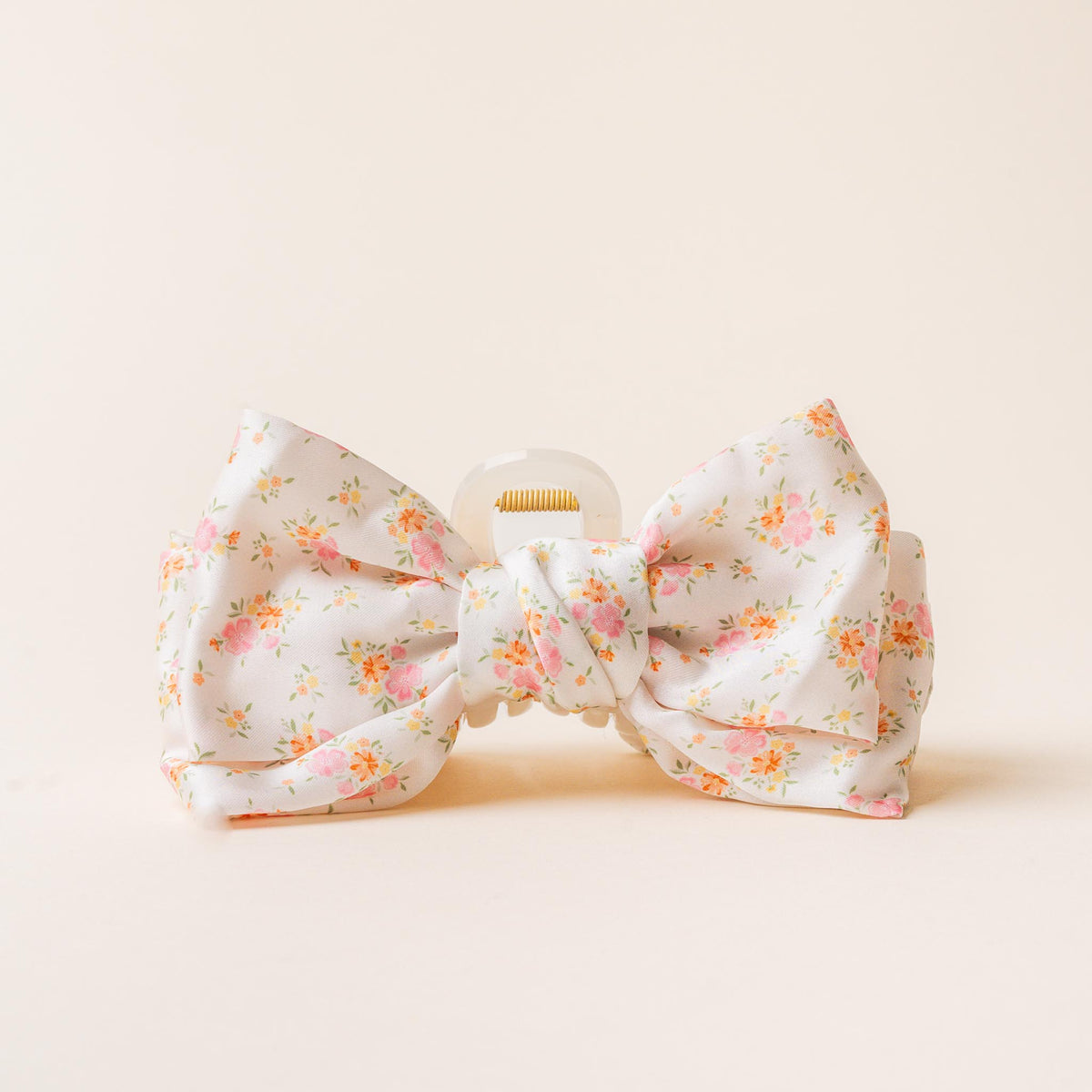 Endless Daydream Cream Satin Bow Claw Clip