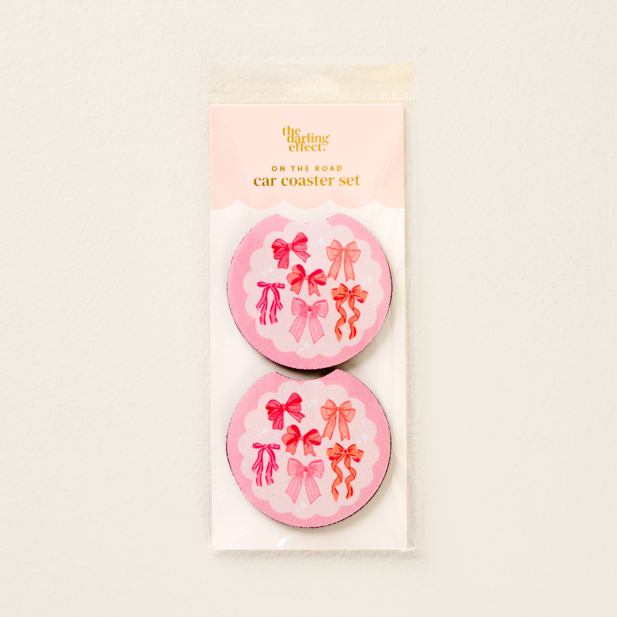 Blushing Bows On the Road Car Coaster Set