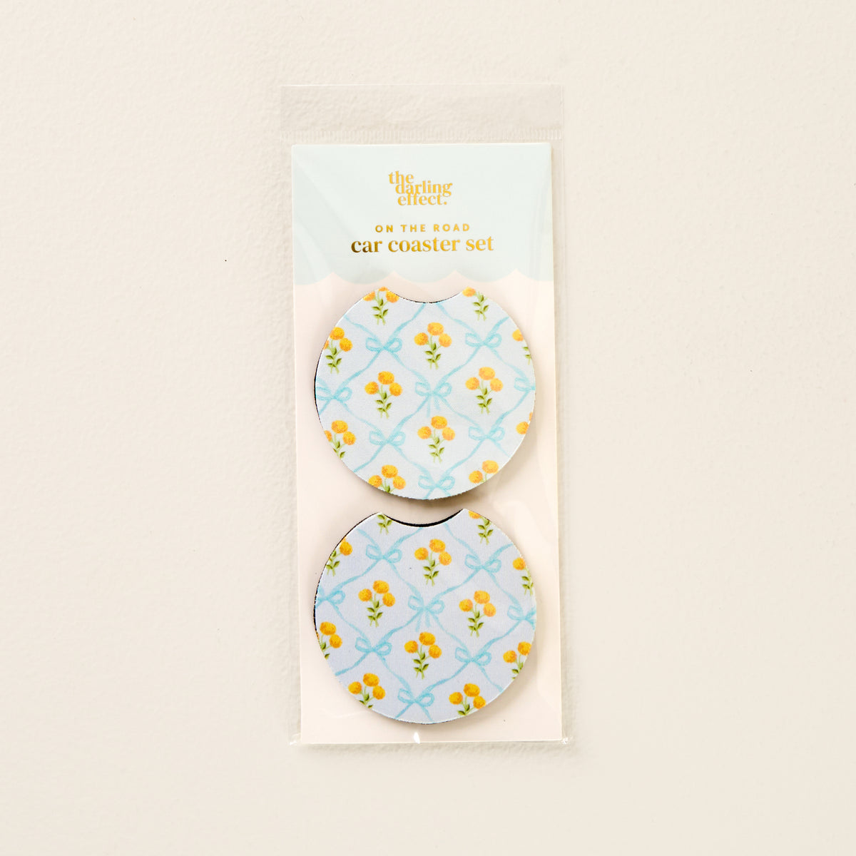 Marigold Lane Blue On the Road Car Coaster Set