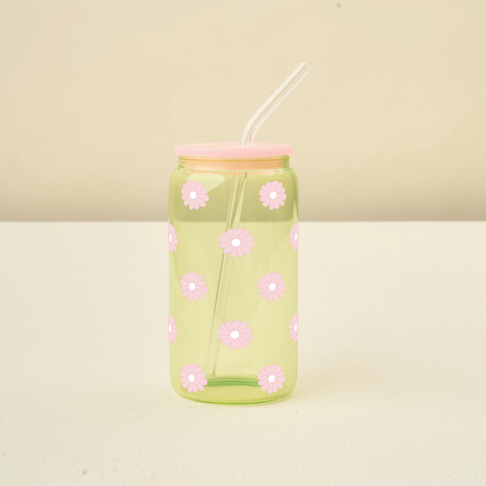 Green Color Glass Round Cup