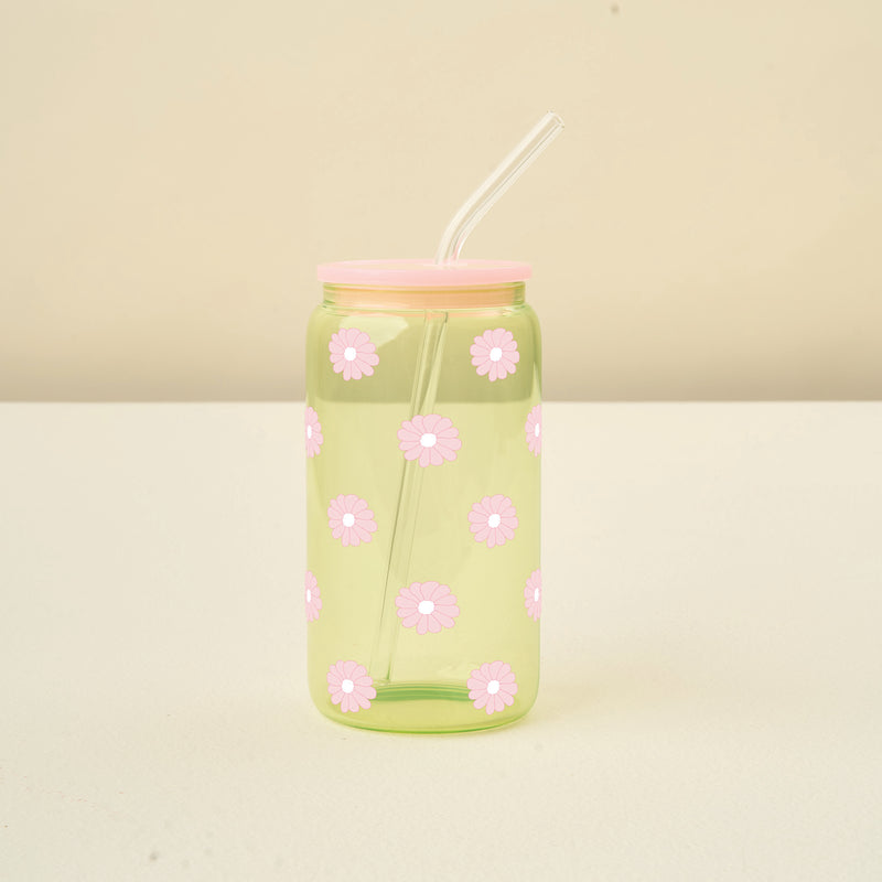 Green Color Glass Round Cup