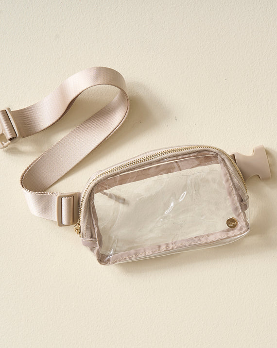 Clear Stadium All You Need Belt Bag - Natural Beige