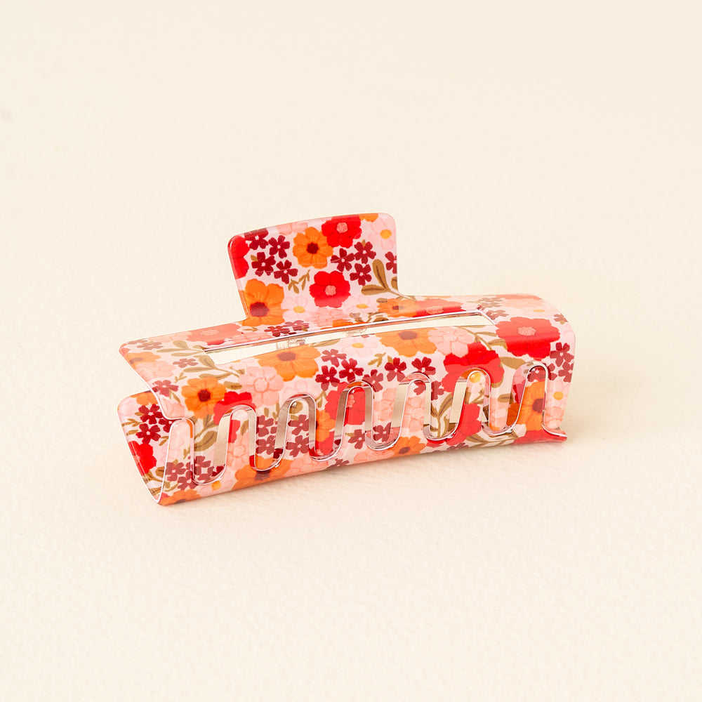 Wild About You Cream Printed Hair Clip