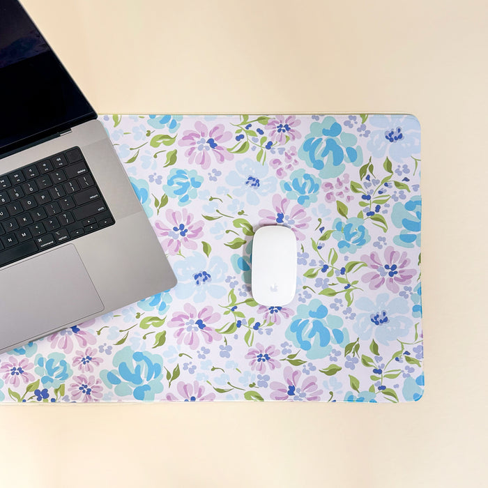 Secret Garden Blue Style Station Desk Mat