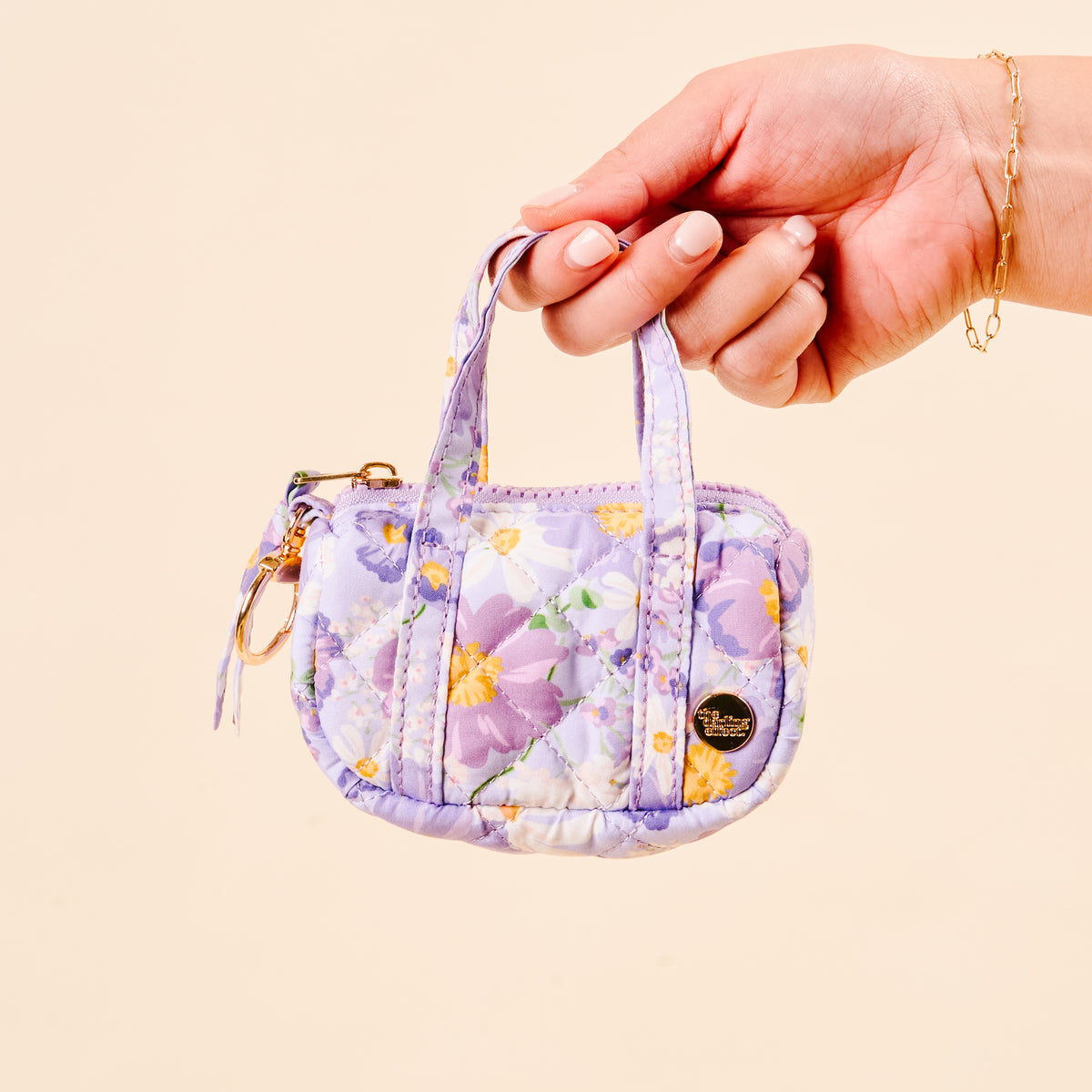 Bouquet Beauty Purple Itty Bitty Duffle Bag Charm