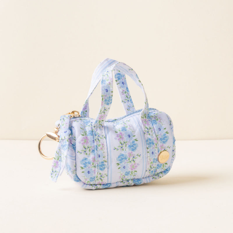 Petal Parade Blue Itty Bitty Duffle Bag Charm