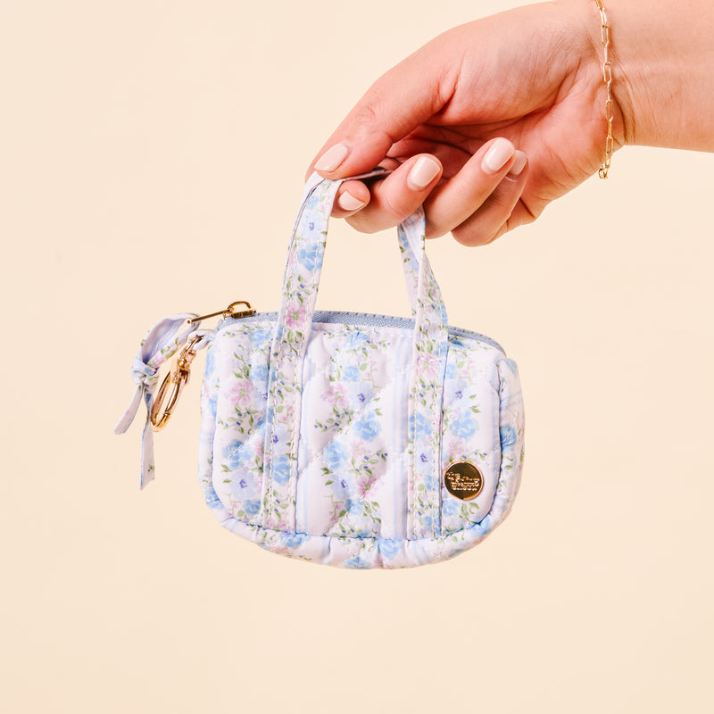 Petal Parade Blue Itty Bitty Duffle Bag Charm