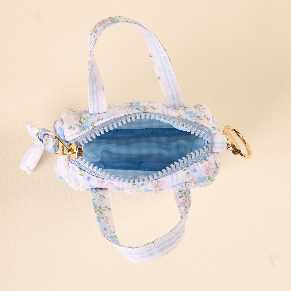 Petal Parade Blue Itty Bitty Duffle Bag Charm