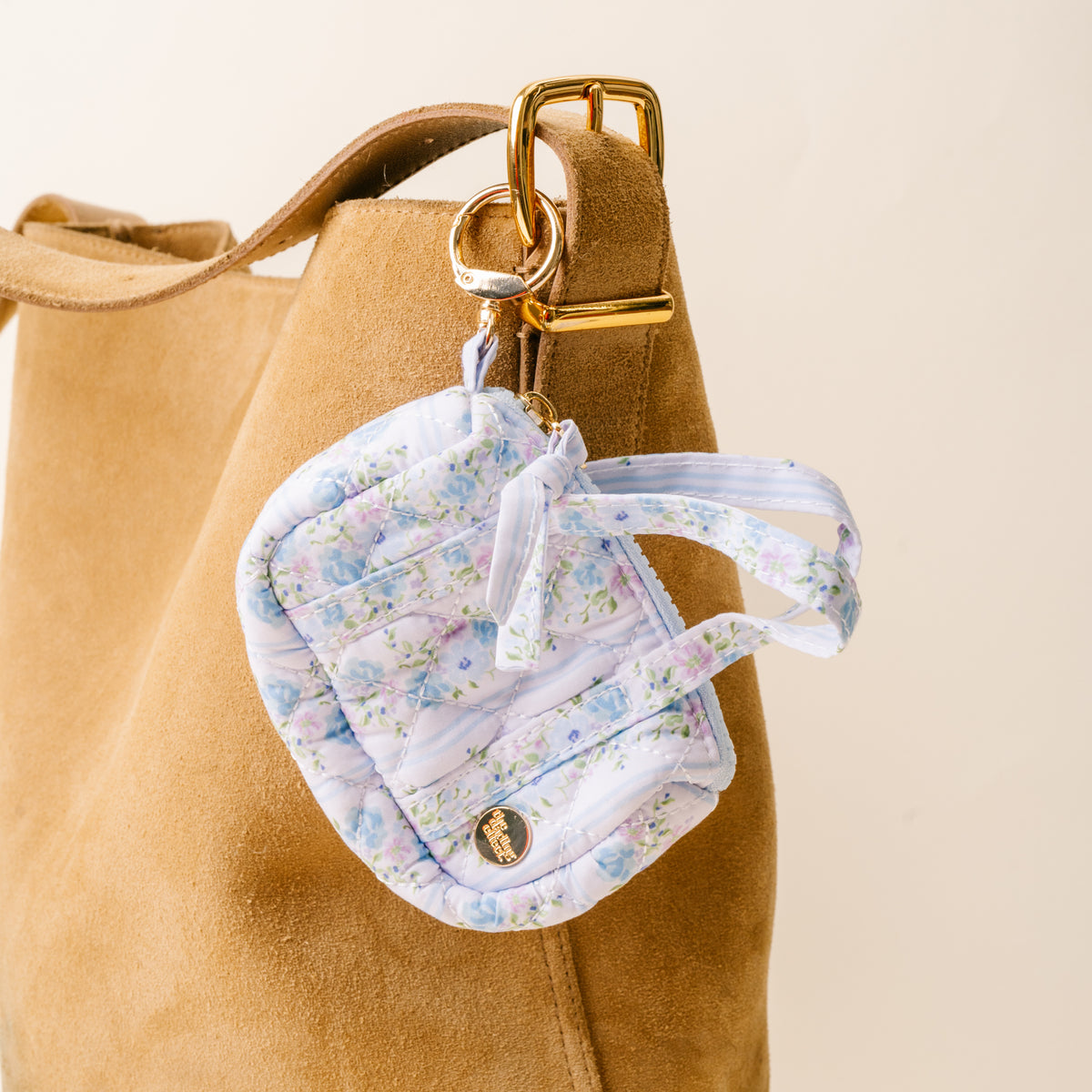 Petal Parade Blue Itty Bitty Duffle Bag Charm