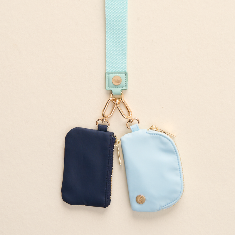 Aqua Dynamic Duo Pouch Wristlet