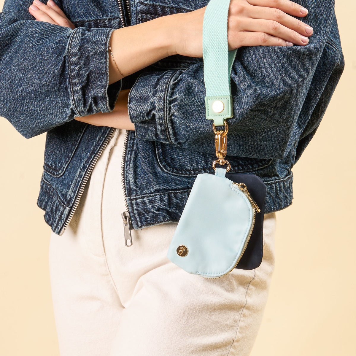 Aqua Dynamic Duo Pouch Wristlet