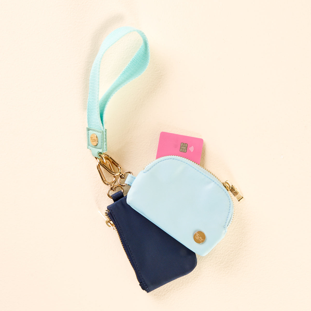 Aqua Dynamic Duo Pouch Wristlet