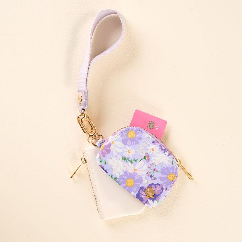 Bouquet Beauty Purple Dynamic Duo Pouch Wristlet